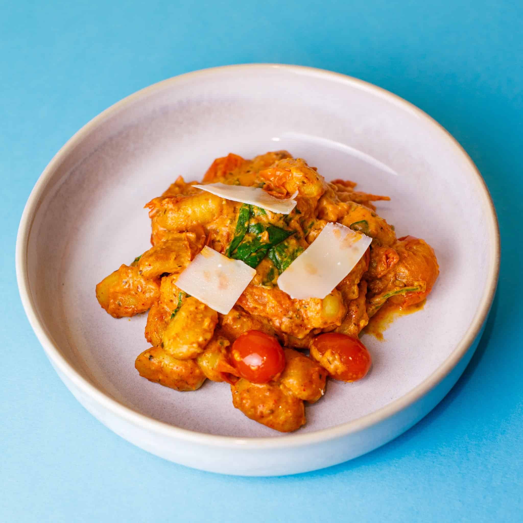 one tray spicy nduja gnocchi recipe. Five ingredient recipe ideas. UK food blogger